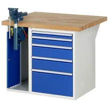 Rau Werkbank 7511A2, B1000xT900xH890mm, 5x Schublade-TA, 1x SSKL