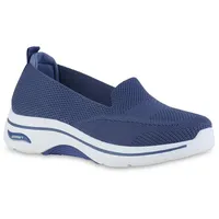 VAN HILL Damen Slip Ons in Blau