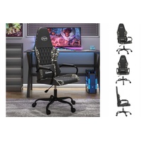 vidaXL Gaming-Stuhl mit Massagefunktion Schwarz Tarnfarben Kunstleder