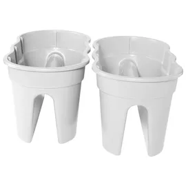 KHW Balkonkasten Flowerclip XL 57,5 x 27,7 x 27 cm weiß 2 St.