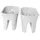 KHW Balkonkasten Flowerclip XL 57,5 x 27,7 x 27 cm weiß 2 St.