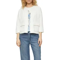 S.Oliver Scuba-Sweatjacke mit Faltendetail Creme 38