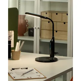 Beliani Schreibtischlampe LED Schwarz verstellbar 38 cm dimmbar Modern Cygnus