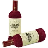 Wellness-Geschenkset von Römer Wellness: Château Frottee Bordeaux, flauschiges Handtuch 72 x 33 cm geformt als edle Rotweinflasche, garantiert alkoholfrei & kalorienarm; Maße: circa 6 x 6 x 23 cm
