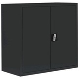 ClassiX Stahlschrank X-530309 tiefschwarz 80,0 x 38,0 x 75,0 cm, aufgebaut