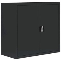 Classix Stahlschrank X-530309 tiefschwarz 80,0 x 38,0 x 75,0 cm, aufgebaut