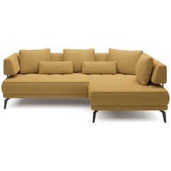 Ecksofa Giotto Stoff Gelb Curry