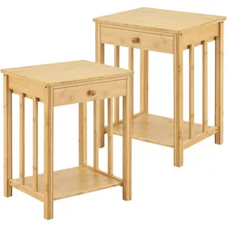 Beistelltisch Ranua 2er Set Bambus Natur