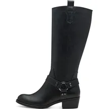 Marco Tozzi Damen Stiefel Western Cowboy Boot mit Zierriemen 2-25503-43, Größe:40 EU, - Schwarz - 40