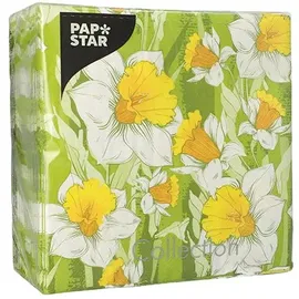 Papstar 100 Servietten, 3-lagig 1/4-Falz 33 cm x 33 cm rot "Vichy Karo"