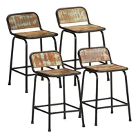 VidaXL Barhocker 4 Stk. 46x35,5x70 cm Altholz Massivholz -