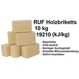 Holzbriketts Kaminbriketts 10kg RUF - Heizwert 19 - 20MJ/kg