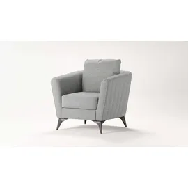 Home Affaire Cocktailsessel HOME AFFAIRE "MATTHEW Sessel, Maße B/T/H: 83/85/88 cm", grau (hellgrau), B:83cm H:88cm T:85cm, 100% Polyester, Sessel, Cocktailsessel, modern, mit Rückenkissen