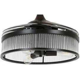 Fanaway Corbelle 122 cm Deckenventilator schwarz/transparent