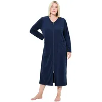 Ulla Popken Bademantel Frottee Blau 54/56