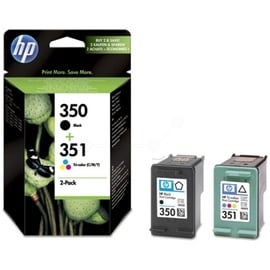 HP 350 schwarz + 351 CMY