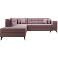 Luxusbetten24 Schlafsofa Designer Sofa Lania, mit Schlaffunktion rosa