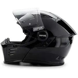 Simpson Darksome Solid, Klapphelm - Schwarz - XXL