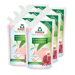 Frosch Reine Pflege Granatapfel Cremeseife 112488 , 1 Karton = 6 Nachfüllbeutel à 500 ml