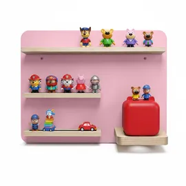 Relaxdays Kinderregal Toniebox 29 x 39 x 15 cm Kiefer rosa