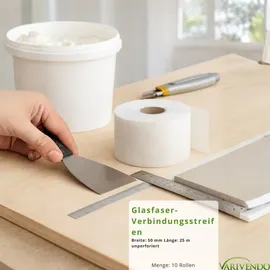 varivendo Glasfaser-Fugenstreifen 50 mm x 25 m ungelocht weiß
