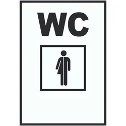 WC Mann und Frau Transgender Schild A6 (105x148mm)