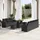 vidaXL Gartensofa-Set 10-tlg. Schwarz