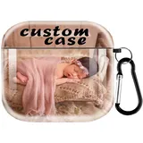 DBLXYAN Individuelle AirPod-Hülle mit Foto – personalisierbar mit Ihrem eigenen Foto und Text, langlebige Schutzhülle, kompatibel mit AirPod 3, ideales einzigartiges Geschenk mit praktischem