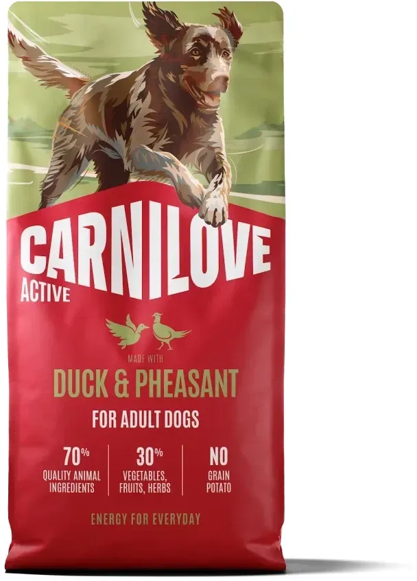 CARNILOVE Active Dog Ente & Fasan für ausgewachsene Hunde 12kg