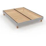 Unbeschichteter Deko-lattenrost 22 Weiche Latten grau 90 x 190 cm