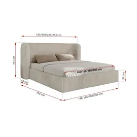 MKS Meble Emora Classic 180 x 200 cm Beige