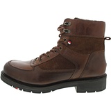 Tommy Hilfiger Herren RWB Hilfiger Warm Mix Lace Boot Mittelhoher Stiefel, Winter Cognac, 41 EU