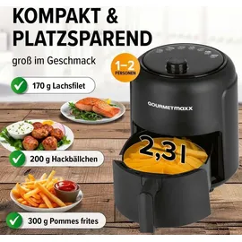 GOURMETmaxx Heißluftfritteuse 2,3 l schwarz