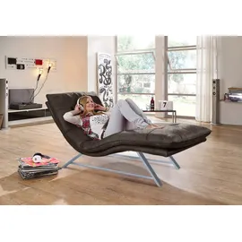 W.Schillig Relaxliege daily dreams 75 x 91 x 170 cm Braun Polyester mit Kissen