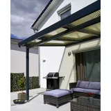 Gutta Terrassendach Premium 309 x 306 cm anthrazit / Acryl bronce