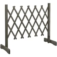 VidaXL Garten-Rankzaun Grau 120x60 cm Massivholz Tanne