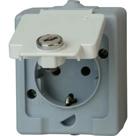 Kopp Schuko-Steckdose Aufputz grau 1 St.