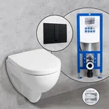 Geberit Renova Plan Compact Komplett-SET Wand-WC mit neeos Vorwandelement,, 203245000+16791BM#SET,