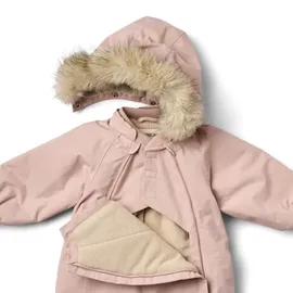 Wheat Schneeoverall WHEAT "Snowsuit Nickie", Mädchen, Gr. 92, N-Gr, rosa (rose powder), Obermaterial: 100% Nylon, normal, Overalls, wasserdicht, atmungsaktiv und leicht wattiert
