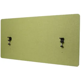 Mendler Akustik-Tischtrennwand HWC-G75, Büro-Sichtschutz Schreibtisch Pinnwand, doppelwandig Stoff/Textil ~ 60x120cm grün