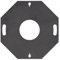 Feuerfest 123 GmbH Grillplatte Feuerplatte Grillplatte Grillring für Feuertonne 8-eckig Ø 60 cm
