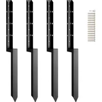 Vevor Zaunpfosten 51 x 51 mm Schwarz/Stahl