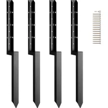 Vevor Zaunpfosten 51 x 51 mm Schwarz/Stahl