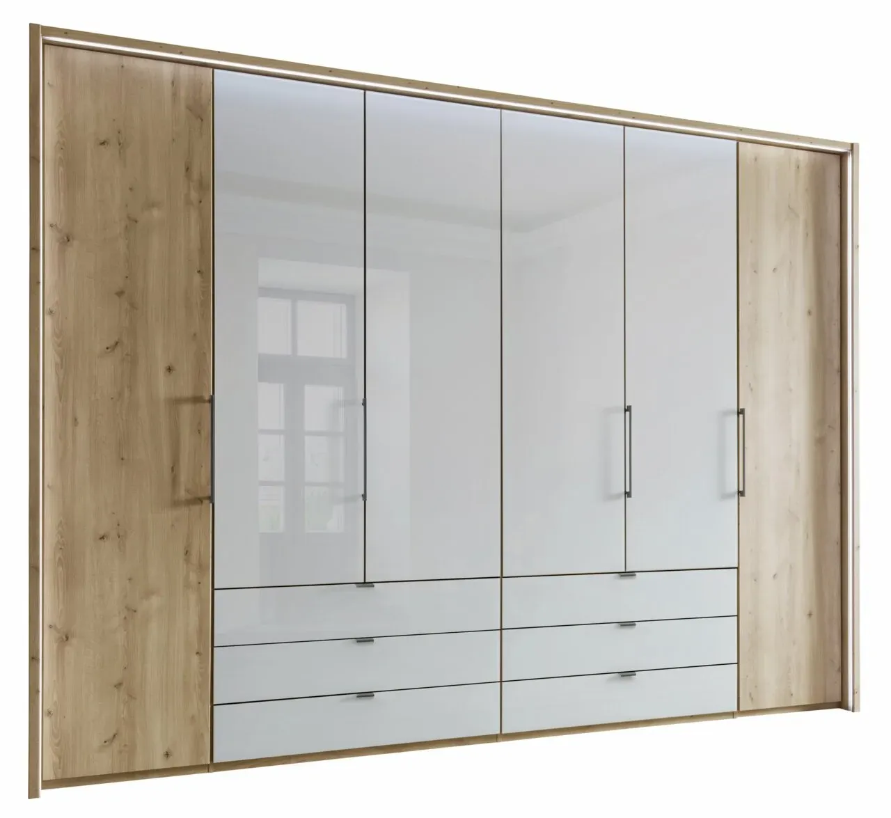 Dieter Knoll Falttürenschrank 6-türig MILANO - B/H/T ca. 300,00x216,00x58,00