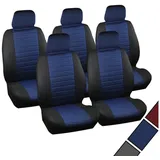 Woltu Sitzbezüge Auto Einzelsitzbezug universal Größe, 5er Set, Sitzbezug Einzelbezug für van schwarz/blau