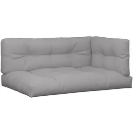 vidaXL Palettenkissen 5-tlg. 60 x 40 x 20 cm grau