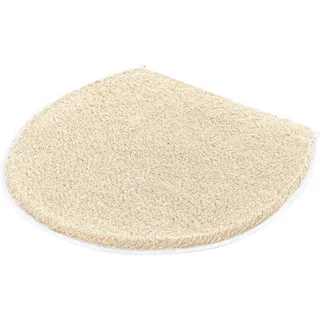 WC-Deckelbezug KLEINE WOLKE "Soft", beige (sandbeige), H:20mm, Kunstfaser, Badematten, Uni Farben, waschbar