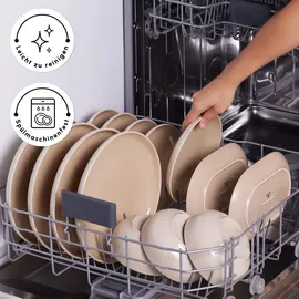 KARACA Terra Geschirrset 36-tlg. 8 Personen Creme