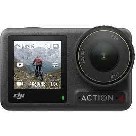 DJI Osmo Action 4 Essential-Combo – 4K/120fps wasserdichte Action-Kamera mit einem 1/1,3-Zoll-Sensor, atemberaubende Low-Light-Aufnahmen, 10-Bit- und D-Log M-Farbleistung, langlebiger 1.770 mAh-Akku