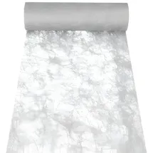 Papstar Tischläufer/Dekoband Sizoflor 25 m x 30 cm silber